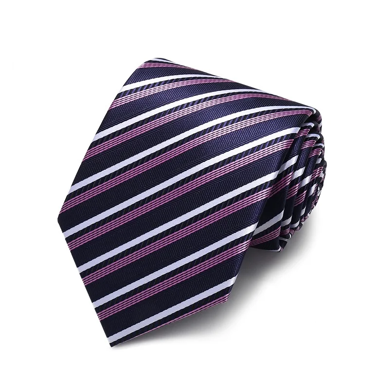 High Quality 2020 Designer New Fashion Purple White Striped 8cm Ties for Men Necktie Wedding Work Formal Suit with Gift Box
High Quality 2020 Designer New Fashion Purple White Striped 8cm Ties for Men Necktie Wedding Work Formal Suit with Gift Box