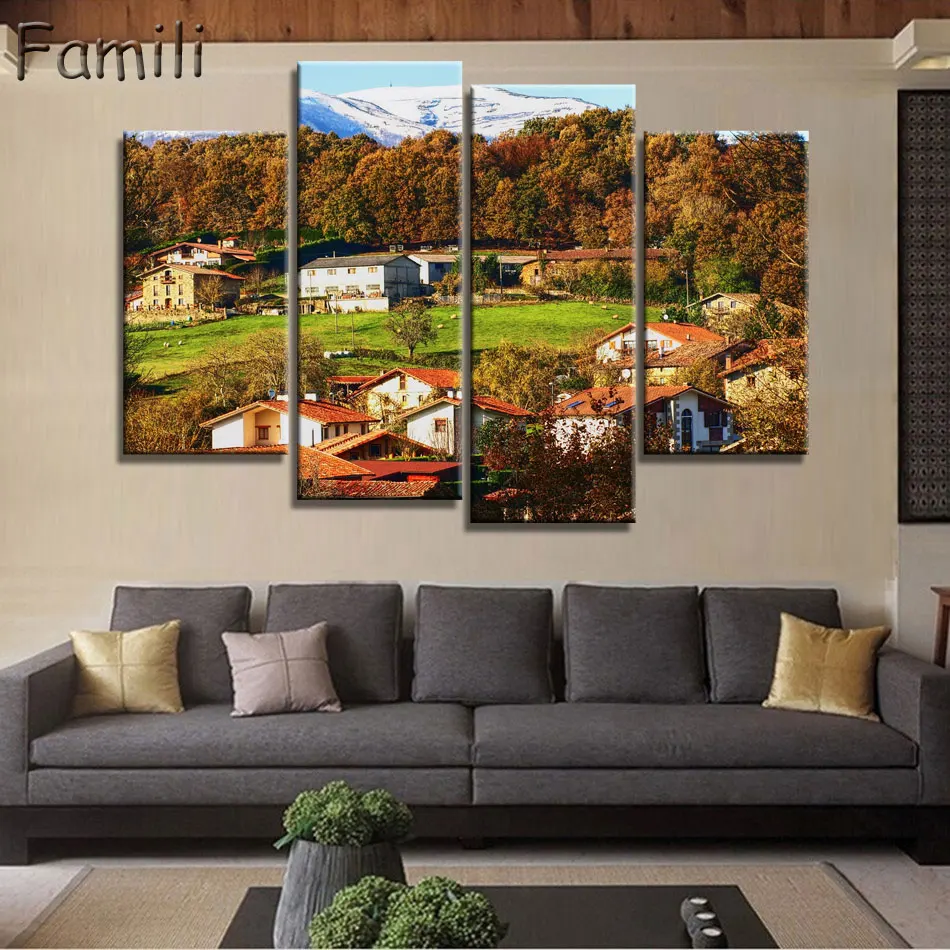 

4pcs Spain Printed Canvas Painting Banknotes Wall Art Posters Unframed Modular Paintings Hot Cuadros Decor HD Wall Pictures For