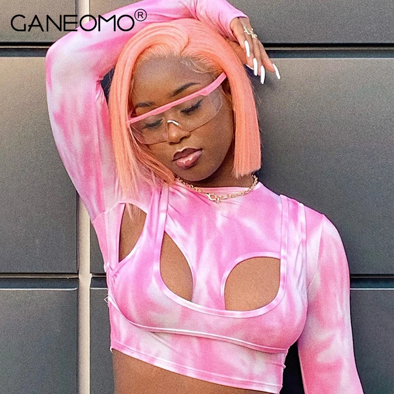 Elegant Sexy Cut Out Tshirts Long Sleeve Crop Top Cropped Tops Women T Shirt Fall Fashion Skinny T-shirt 2021 Autumn Tees Pink 
Elegant Sexy Cut Out Tshirts Long Sleeve Crop Top Cropped Tops Women T Shirt Fall Fashion Skinny T-shirt 2021 Autumn Tees Pink