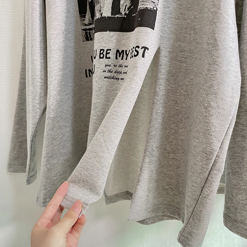 AUYIYI 2021 New Autumn Fashion Leisure All-Match Loose Split Mmid-Length Cotton Top Design Niche Long-Sleeved T-Shirt Women
AUYIYI 2021 New Autumn Fashion Leisure All-Match Loose Split Mmid-Length Cotton Top Design Niche Long-Sleeved T-Shirt Women