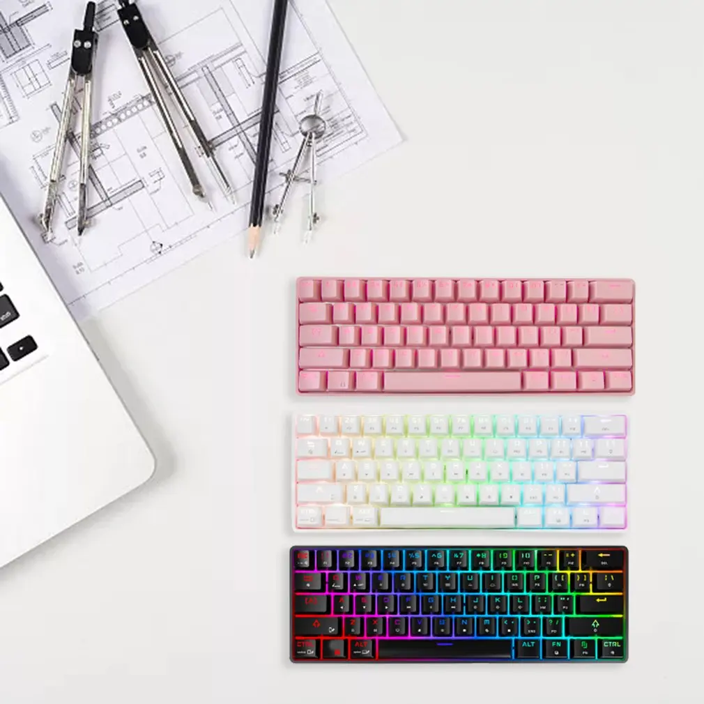 61 Key Mechanical Keyboard Wireless LED Backlit Axis Gaming Mechanical Keyboard Optical Switches Office Notebook Home
61 Key Mechanical Keyboard Wireless LED Backlit Axis Gaming Mechanical Keyboard Optical Switches Office Notebook Home
