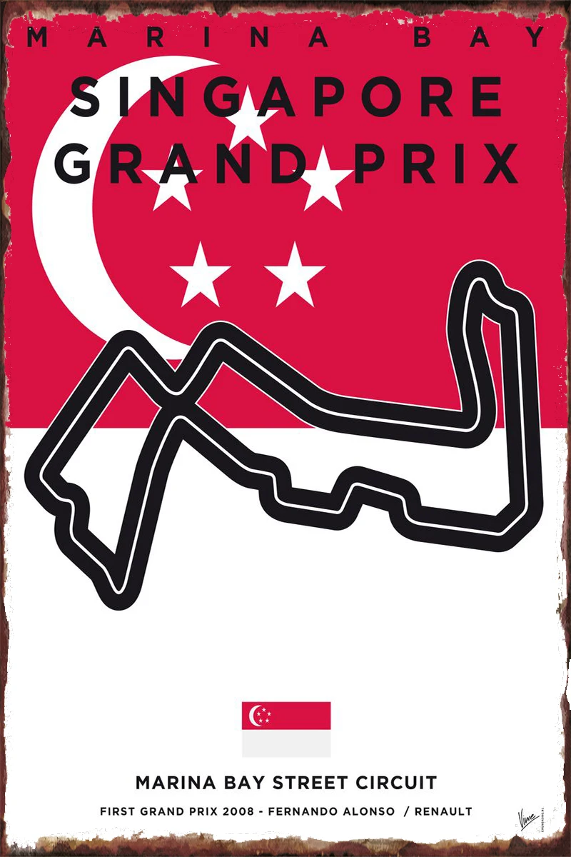 F1 MARINA BAY Race Track Wall Decor Room Decoration Retro Vintage Metal Sign Tin Sign Tin Plates For Cafe Pub Home Club
F1 MARINA BAY Race Track Wall Decor Room Decoration Retro Vintage Metal Sign Tin Sign Tin Plates For Cafe Pub Home Club