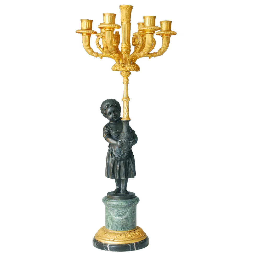 Large Real Gold Plated Bronze Boy & Girl Candlestick Candleholder Statue Sculpture Art Gorgeous Home Decoration
Large Real Gold Plated Bronze Boy & Girl Candlestick Candleholder Statue Sculpture Art Gorgeous Home Decoration