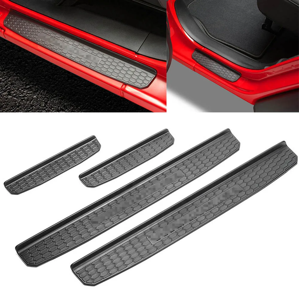 4pcs/Set Car Door Sill Guards Plate Protector Pedal Cover Sticker Auto For Jeep Wrangler JL Gladiator JT 2018+ 4Door
4pcs/Set Car Door Sill Guards Plate Protector Pedal Cover Sticker Auto For Jeep Wrangler JL Gladiator JT 2018+ 4Door