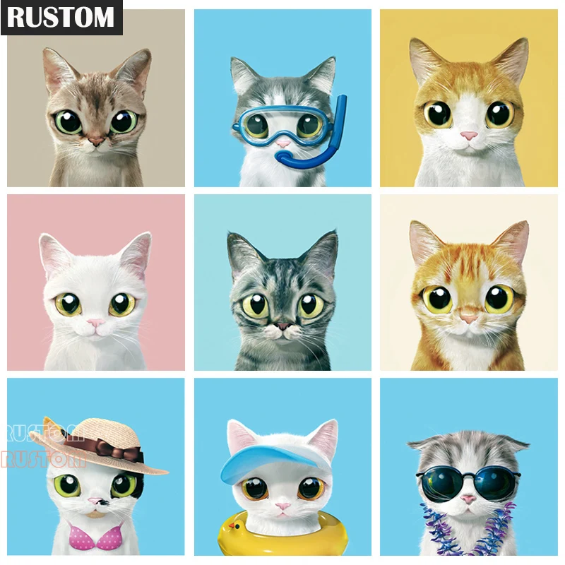 Home Animal Cartoon Cat 5D Diamond Painting Cross Stitch Set Wall Sticker Mosaic Diamond Embroidery Painting Children DIY Gift R
Home Animal Cartoon Cat 5D Diamond Painting Cross Stitch Set Wall Sticker Mosaic Diamond Embroidery Painting Children DIY Gift R