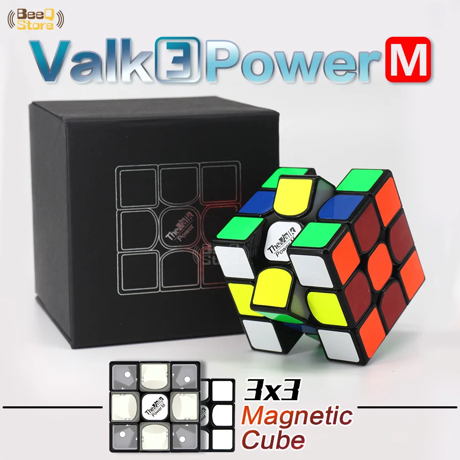3x3 Mofangge valk3 Power M Магнитный магический куб 3x3x3 скоростной пазл Magico Cubo черный без