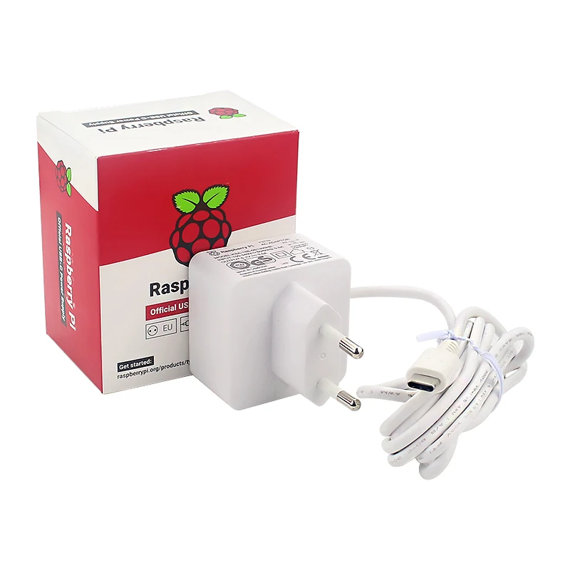 Official Raspberry Pi 4 Power Adapter USB-C Supply 5.1V 3A Power Adapter EU/US/UK Plug Power Charger for Raspberry Pi 4 Model B
Official Raspberry Pi 4 Power Adapter USB-C Supply 5.1V 3A Power Adapter EU/US/UK Plug Power Charger for Raspberry Pi 4 Model B