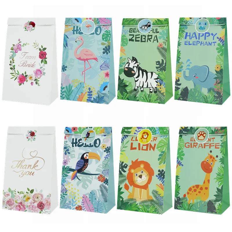 12pcs Stand Up Paper Bag Cartoon Animals Flower Gift Bag with Sticker Wedding Birthday Snack Cookie Packaging Decor Baby Shower
12pcs Stand Up Paper Bag Cartoon Animals Flower Gift Bag with Sticker Wedding Birthday Snack Cookie Packaging Decor Baby Shower