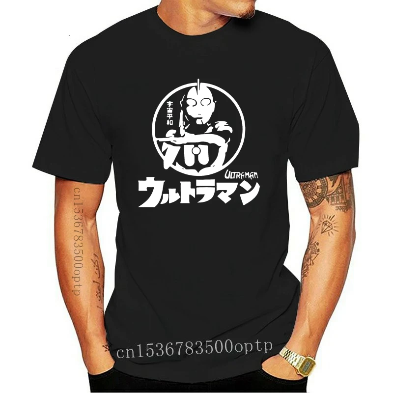 

Новинка, Мужская черная футболка в японском стиле Ultraman, Мужская популярная Летняя мужская футболка с короткими рукавами, Забавные футболки,...