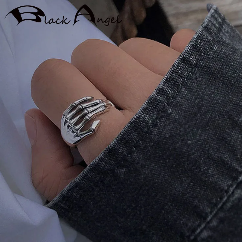 BLACK ANGEL 925 Sterling Silver Skeleton Hand Rings 2021 New Punk Rock Vintage Creative Adjustable Party Jewelry Birthday Gifts
BLACK ANGEL 925 Sterling Silver Skeleton Hand Rings 2021 New Punk Rock Vintage Creative Adjustable Party Jewelry Birthday Gifts