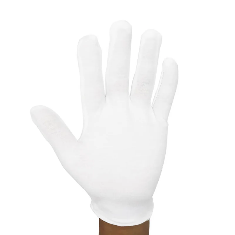 Перчатки унисекс хлопковые с полными пальцами варежки для официантов водителей
