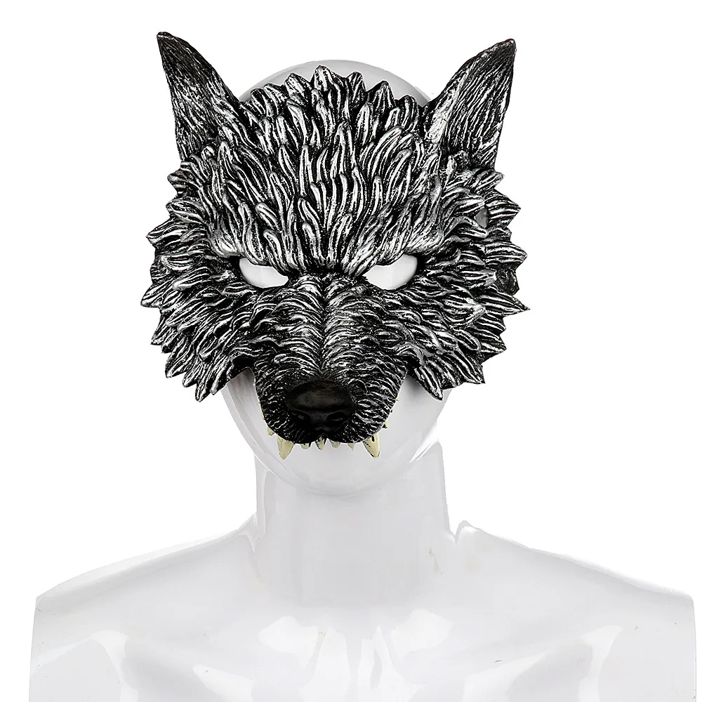 

Roleparty Halloween Venice Carving Retro Rome Wolf Head Masquerade Masks Terrorist Scary Cosplay Venetian Carnival Mask