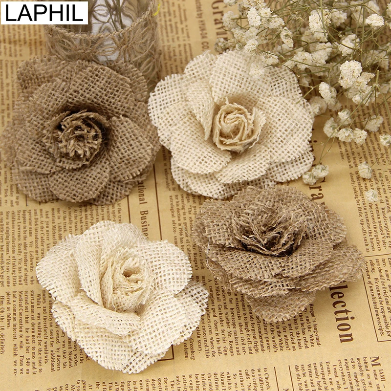 LAPHIL 5pcs Handmade Jute Burlap Rose Flower Rustic Wedding Decoration Vintage Party Favors Birthday Babyshower Party Supplies
LAPHIL 5pcs Handmade Jute Burlap Rose Flower Rustic Wedding Decoration Vintage Party Favors Birthday Babyshower Party Supplies