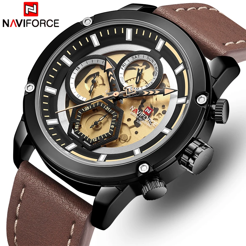 Часы наручные NAVIFORCE Мужские кварцевые, модные повседневные водонепроницаемые, с календарем и кожаным ремешком
Часы наручные NAVIFORCE Мужские кварцевые, модные повседневные водонепроницаемые, с календарем и кожаным ремешком