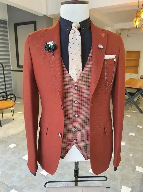 (Jacket+Pants+Vest) Special Men Suit Slim Fit Plaid Vest Autumn Fashion Male Wedding 3 Piece Causual Blazer Clothes Custom Made
(Jacket+Pants+Vest) Special Men Suit Slim Fit Plaid Vest Autumn Fashion Male Wedding 3 Piece Causual Blazer Clothes Custom Made
