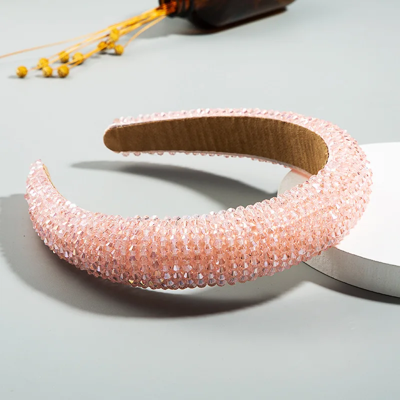 Fashionable temperament handmade beaded high-end luxury sponge pink headband women's tide prom wide-brimmed fabric headband
Fashionable temperament handmade beaded high-end luxury sponge pink headband women's tide prom wide-brimmed fabric headband