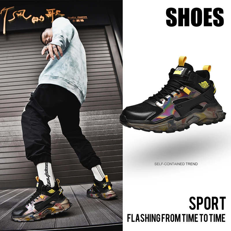 Men's high-top leather casual shoes breathable and comfortable mesh lining sneakers sweat-absorbent and deodorant running shoes
Men's high-top leather casual shoes breathable and comfortable mesh lining sneakers sweat-absorbent and deodorant running shoes