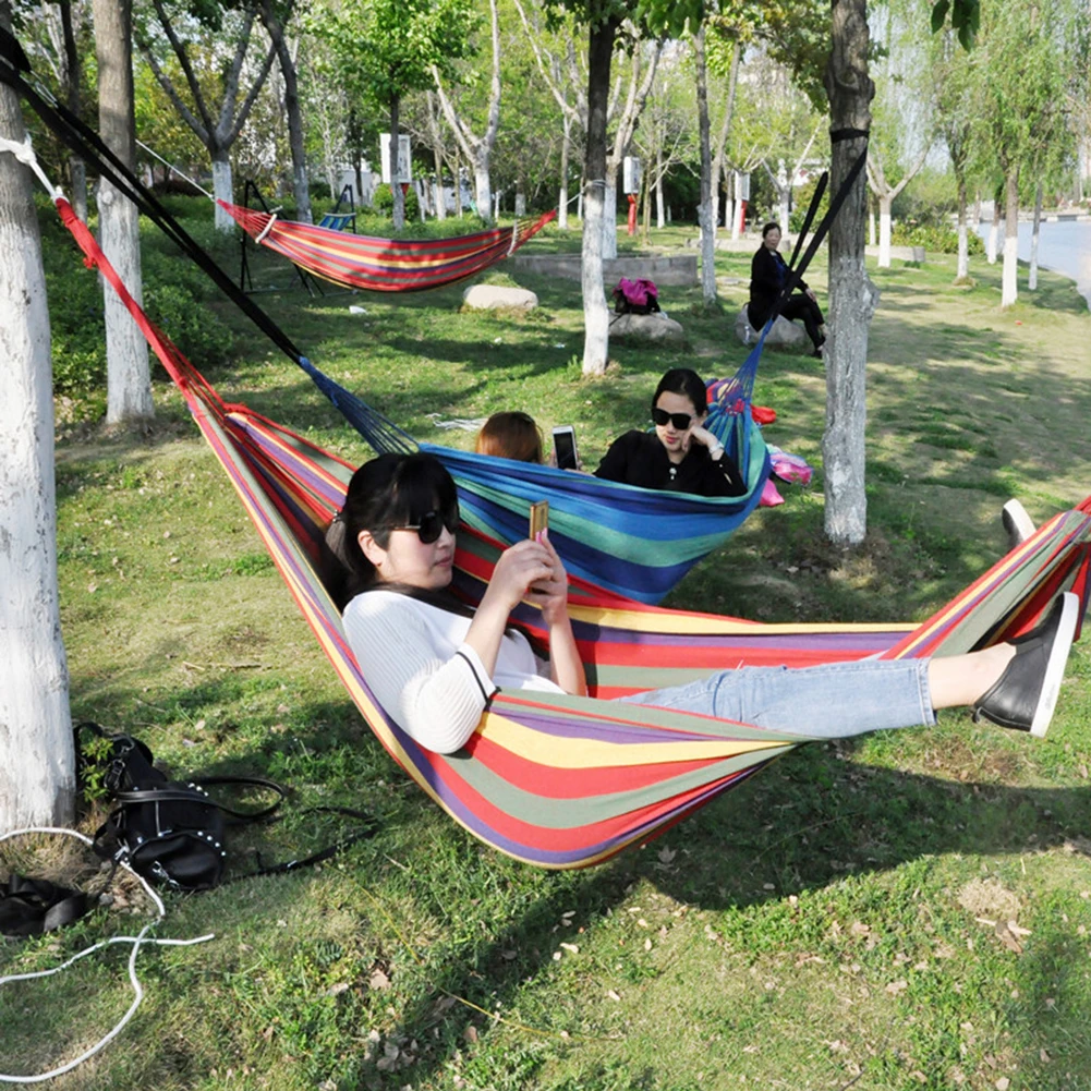 Portable Hammock Outdoor Hammock Garden Sports Home Travel Camping Swing Canvas Stripe Hang Bed Hammock Non with Bracket
Portable Hammock Outdoor Hammock Garden Sports Home Travel Camping Swing Canvas Stripe Hang Bed Hammock Non with Bracket