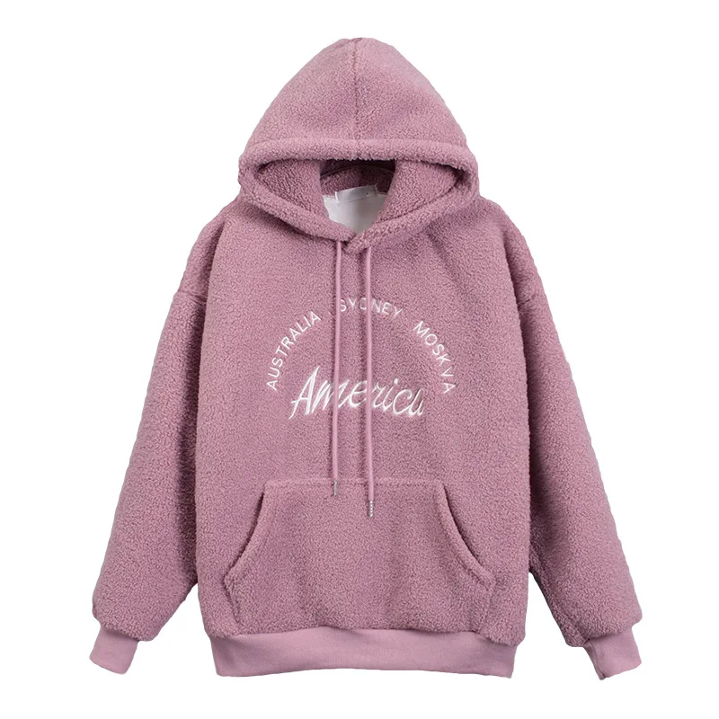 Lamb Wool Coat Women's Hoodie 2021 Autumn And Winter New Korean Women's Sweater Loose Wild Pullover Thick Hoodie Dropshipping
Lamb Wool Coat Women's Hoodie 2021 Autumn And Winter New Korean Women's Sweater Loose Wild Pullover Thick Hoodie Dropshipping