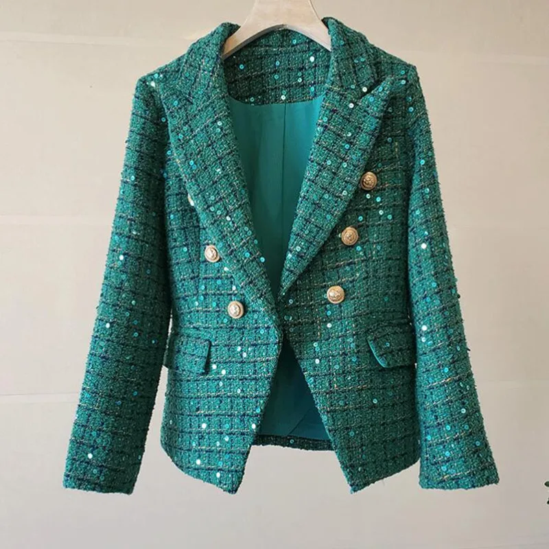 New Arrival Vintage Double Breasted Frayed Tweed Jacket Coat Women's High Quality Ladies Outerwear Casual Casaco Femme
New Arrival Vintage Double Breasted Frayed Tweed Jacket Coat Women's High Quality Ladies Outerwear Casual Casaco Femme