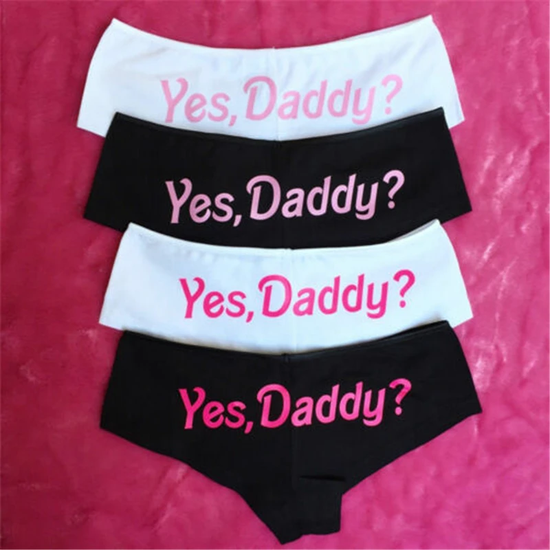 Women Sexy Lingerie G-string Briefs Ladies Funny Underwear Panties T string Thongs Knickers Yes Daddy Letter Printed Underwear
Women Sexy Lingerie G-string Briefs Ladies Funny Underwear Panties T string Thongs Knickers Yes Daddy Letter Printed Underwear