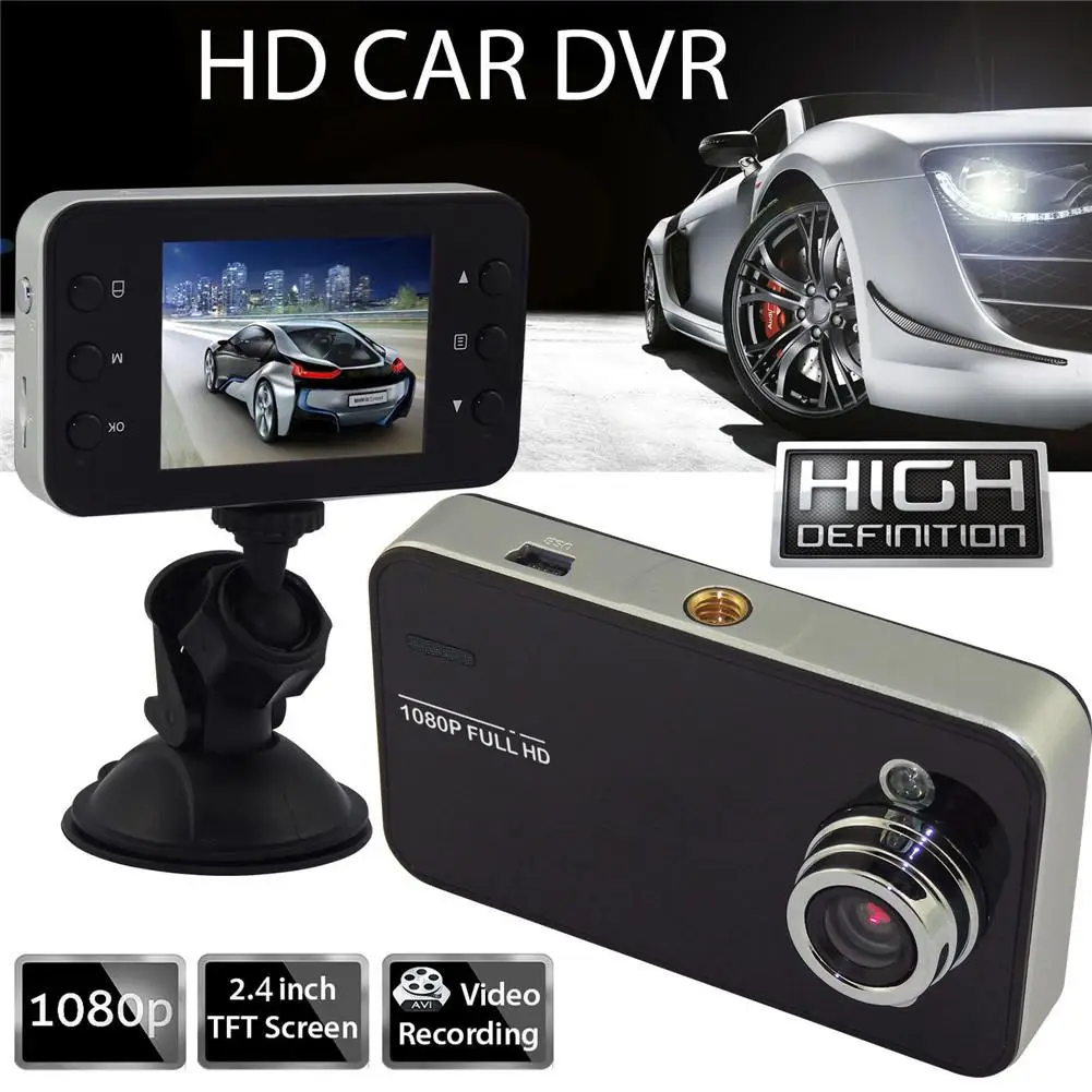 2 4 "мини видеокамера светодиодный ИК светильник Vision Dash Cam 1080P видеорегистратор