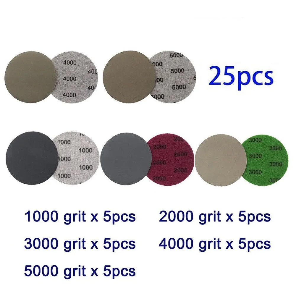 25pcs 2 Inch Hook And Loop Sandpaper 1000 2000 3000 4000 5000 Grit Sanding Discs Silicon Carbide And Waterproof Sandpaper
25pcs 2 Inch Hook And Loop Sandpaper 1000 2000 3000 4000 5000 Grit Sanding Discs Silicon Carbide And Waterproof Sandpaper