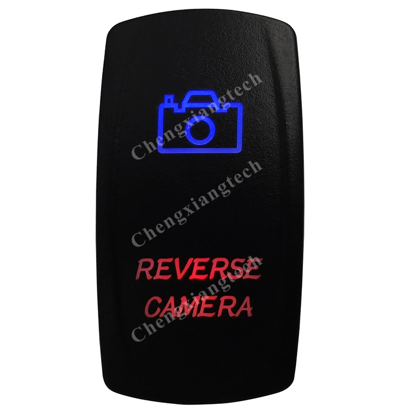 

Reverse Camera Rocker Switch 5 Pins SPST On/Off Blue & Red Led 20A/12V 10A/24V Toggle Switch for Cars,Trucks, RVs, Boats