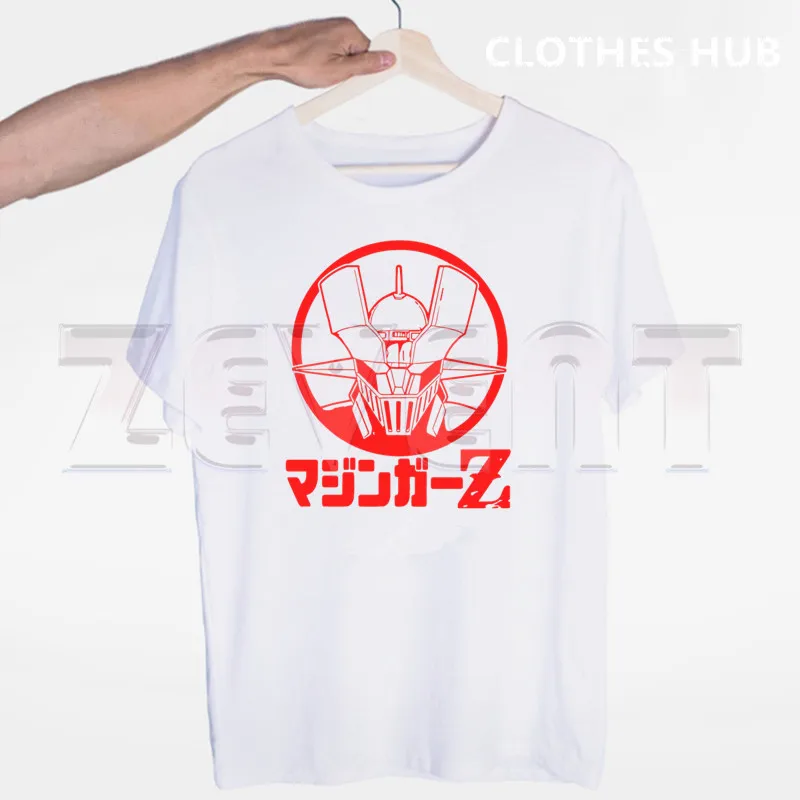 Мужская футболка с принтом Mazinger Z Japan Robot Anime летняя круглым вырезом повседневные