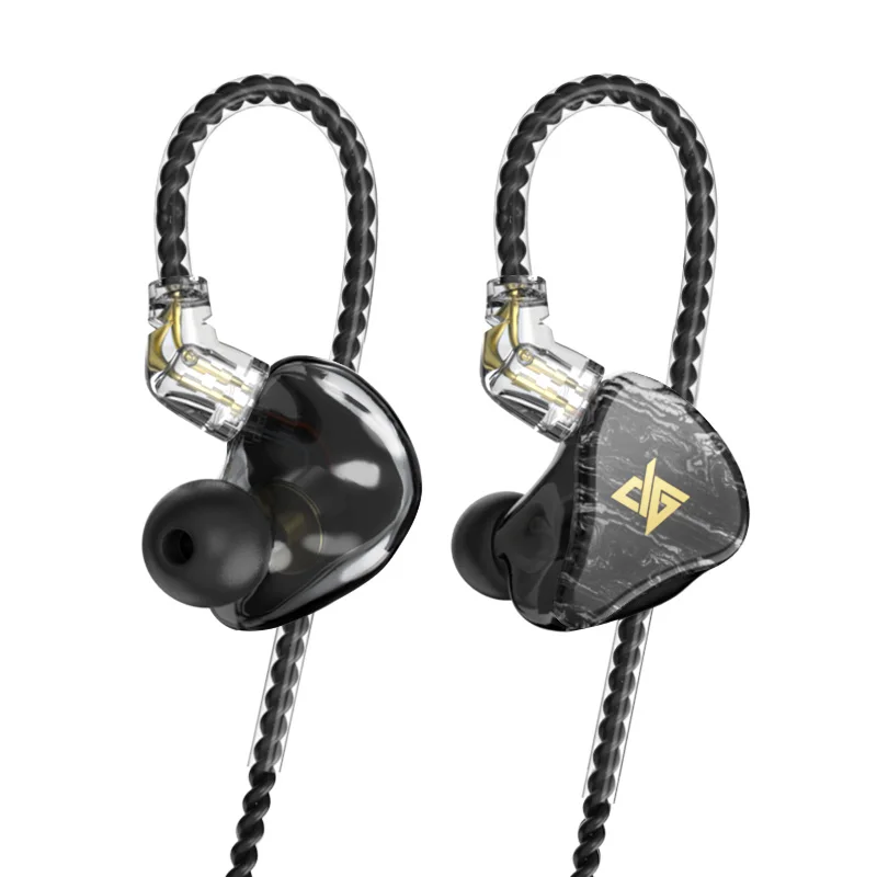 AUGLAMOUR T100 двойные динамические спортивные наушники с басами в ухо HIFI полимерные на