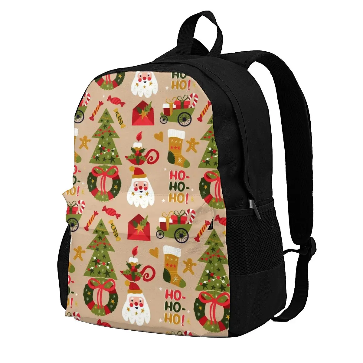 Christmas Pattern Backpacks Santa Socks Decoration Polyester School Teen Backpack Breathable Modern Bags
Christmas Pattern Backpacks Santa Socks Decoration Polyester School Teen Backpack Breathable Modern Bags