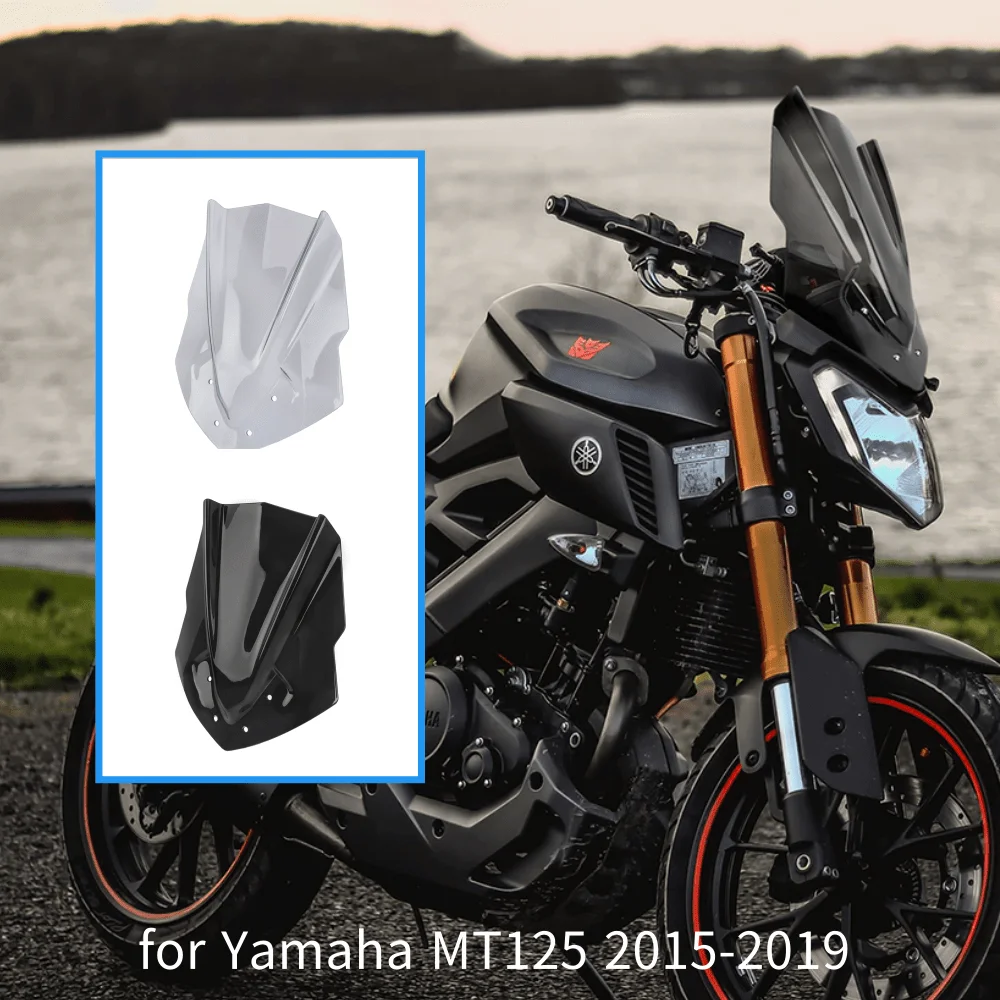 

2016 2017 2018 MT 125 Motorcycle Windshield Windscreen Wind Screen Shield Deflector for Yamaha MT125 2015-2019 Accessories