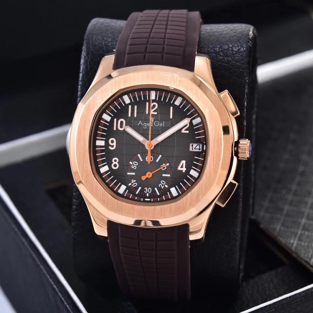 Classic New Automatic Mechanical Men Rose Gold Black Rubber Sapphire Stainless Steel Transparent Dual Time Zone Watch AAA+
Classic New Automatic Mechanical Men Rose Gold Black Rubber Sapphire Stainless Steel Transparent Dual Time Zone Watch AAA+