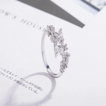Temperament Light Luxury Diamond-studded Small Leaf Mouth Leaf Ring Sweet Opening Olive Leaf Girl Ring R2056
Temperament Light Luxury Diamond-studded Small Leaf Mouth Leaf Ring Sweet Opening Olive Leaf Girl Ring R2056