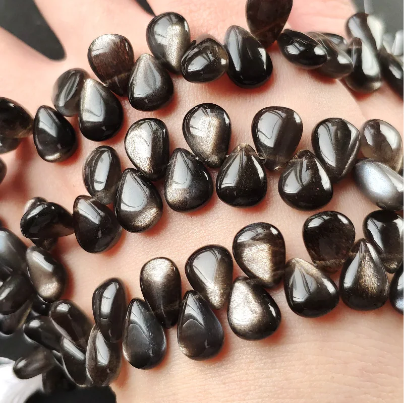 Natural16cm Black Sunstone Pear-shaped Diy 925 Sterling Silver Necklace Bracelet Pendant Earrings Material Winding Loose Beads
Natural16cm Black Sunstone Pear-shaped Diy 925 Sterling Silver Necklace Bracelet Pendant Earrings Material Winding Loose Beads