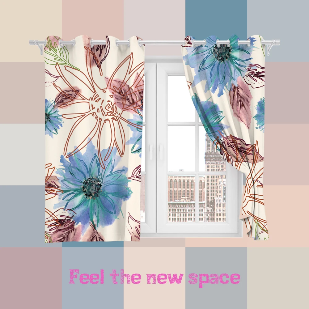 Perforated Hook 3D Blackout Curtains Buff Flower Fashion Brief Cute Custom Full Sunscreen Windows Bedroom Living Room Decoration
Perforated Hook 3D Blackout Curtains Buff Flower Fashion Brief Cute Custom Full Sunscreen Windows Bedroom Living Room Decoration