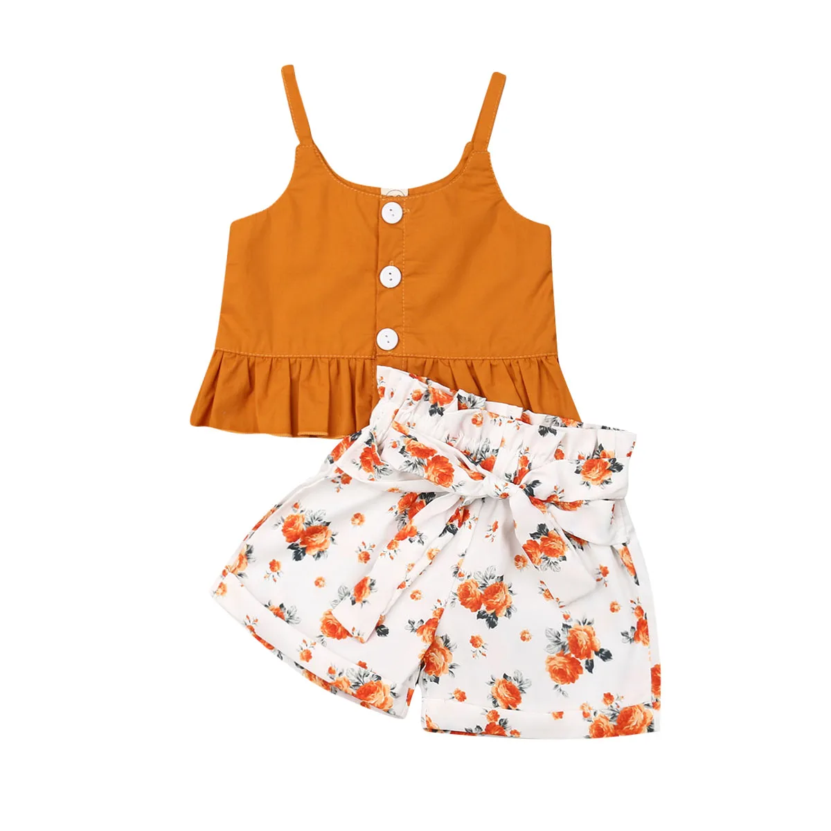 2Pcs Children Girls Baby Outfits Sling Sleeveless Solid Tops Floral Print Shorts Pants Children Kid Girl Summer Sets 12M-4Y
2Pcs Children Girls Baby Outfits Sling Sleeveless Solid Tops Floral Print Shorts Pants Children Kid Girl Summer Sets 12M-4Y