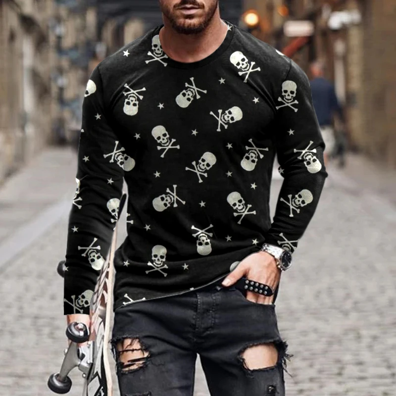 P29Men's leisure sports 3D digital printed long sleeve T-shirt Street trend fitness fashion round neck Pullover
P29Men's leisure sports 3D digital printed long sleeve T-shirt Street trend fitness fashion round neck Pullover