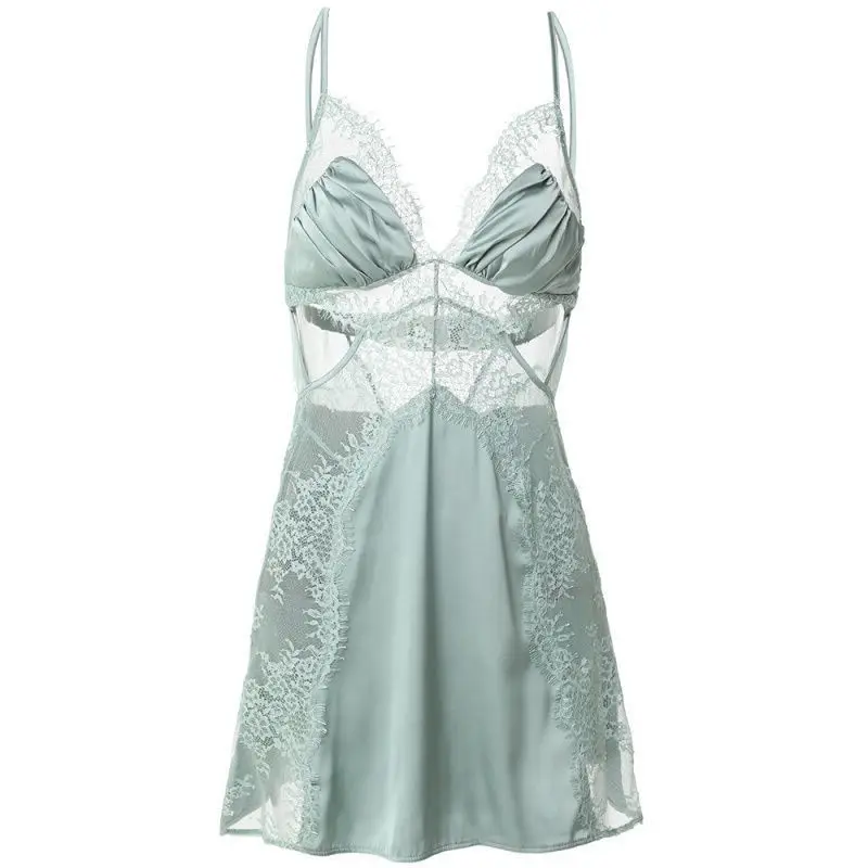 Luxury New Lace Satin See-through Seductive Sexy Nightdress Hot Sexy Home Pajamas
Luxury New Lace Satin See-through Seductive Sexy Nightdress Hot Sexy Home Pajamas