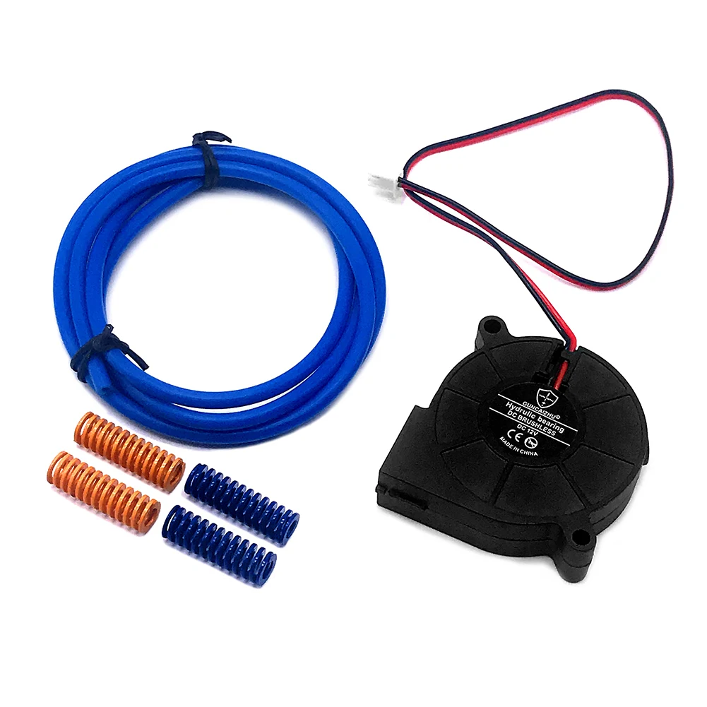 Blower Fan 12V 5015 DC Brushless Bearing Kit with Feeding Tube Springs for 3D Printer SP99
Blower Fan 12V 5015 DC Brushless Bearing Kit with Feeding Tube Springs for 3D Printer SP99