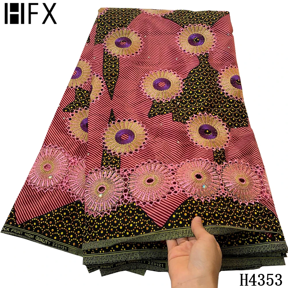 HFX 2021 New Arrival embroidery Wax high quality African Wax Ghana Wax 5Yards Nigerian Printed Fabric 100% cotton lace H4353
HFX 2021 New Arrival embroidery Wax high quality African Wax Ghana Wax 5Yards Nigerian Printed Fabric 100% cotton lace H4353