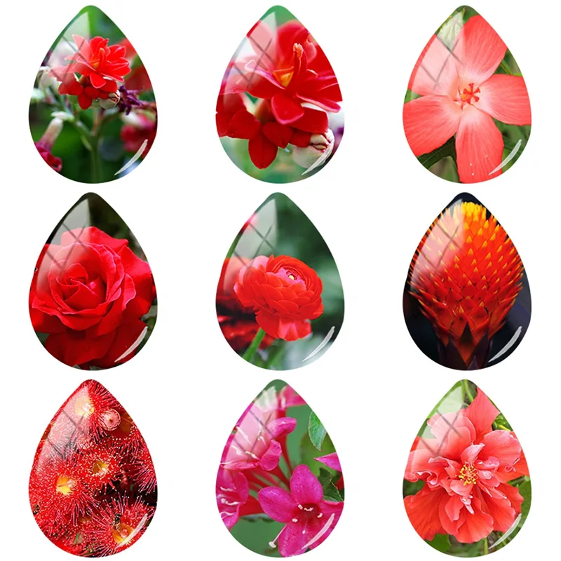 TAFREE Handmade Red Flower Pattern 18x25mm Handmade Tear Drop Shape Glass Cabochon Dome Flat Back Jewelry Making Findings FL301
TAFREE Handmade Red Flower Pattern 18x25mm Handmade Tear Drop Shape Glass Cabochon Dome Flat Back Jewelry Making Findings FL301
