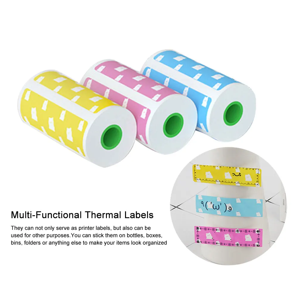 3rolls Cute Printable Sticker Labels Accessories Clear Multifunctional Self Sticky Home Office Thermal Paper For PeriPage A6 A8
3rolls Cute Printable Sticker Labels Accessories Clear Multifunctional Self Sticky Home Office Thermal Paper For PeriPage A6 A8