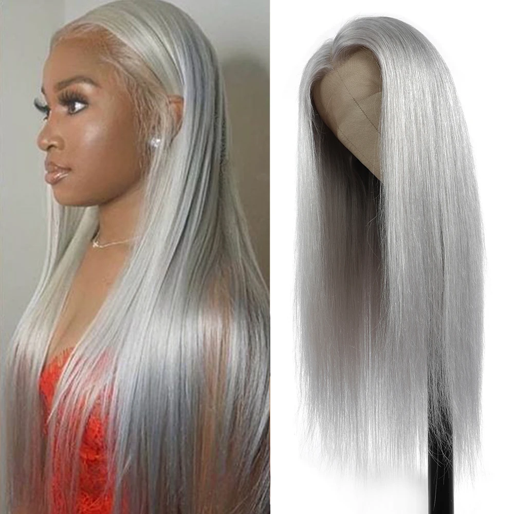 26 Inch Long Platinum Blonde Natural Hairline Straight Lace Front Synthetic Wig for Black Women BabyHair Glueless Heat Resistant 
26 Inch Long Platinum Blonde Natural Hairline Straight Lace Front Synthetic Wig for Black Women BabyHair Glueless Heat Resistant