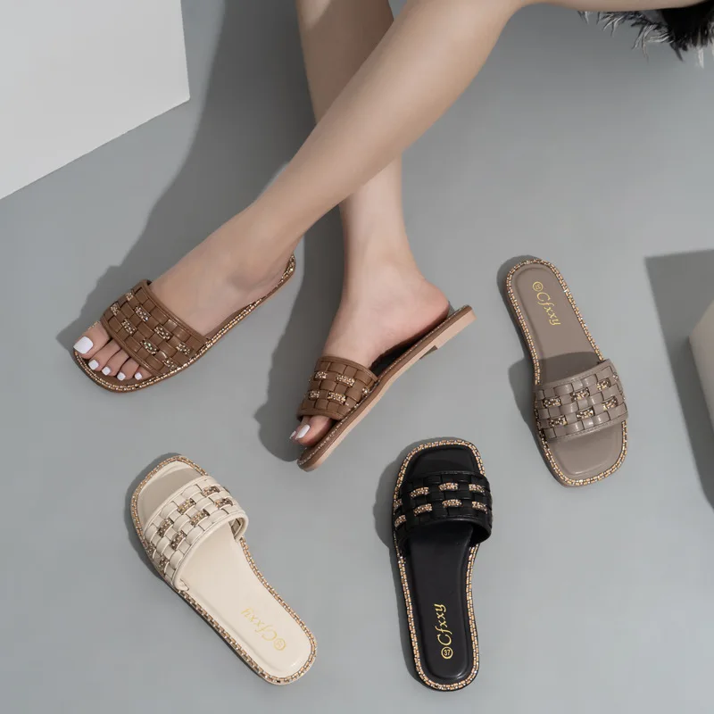 Womens Glitter Braided Sandals Flat Square Toe Elegant Comfortable Fashion Slippers for Ladies Outdoor Indoor Size 37-42
Womens Glitter Braided Sandals Flat Square Toe Elegant Comfortable Fashion Slippers for Ladies Outdoor Indoor Size 37-42