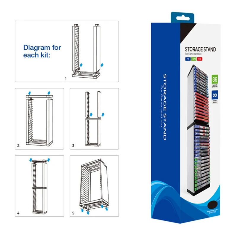 Host Disc Double-layer Storage Box Holder Game Disk Tower Vertical Stand Can Store 36 Game Discs For PS4 PS5 Switch XboxOne
Host Disc Double-layer Storage Box Holder Game Disk Tower Vertical Stand Can Store 36 Game Discs For PS4 PS5 Switch XboxOne
