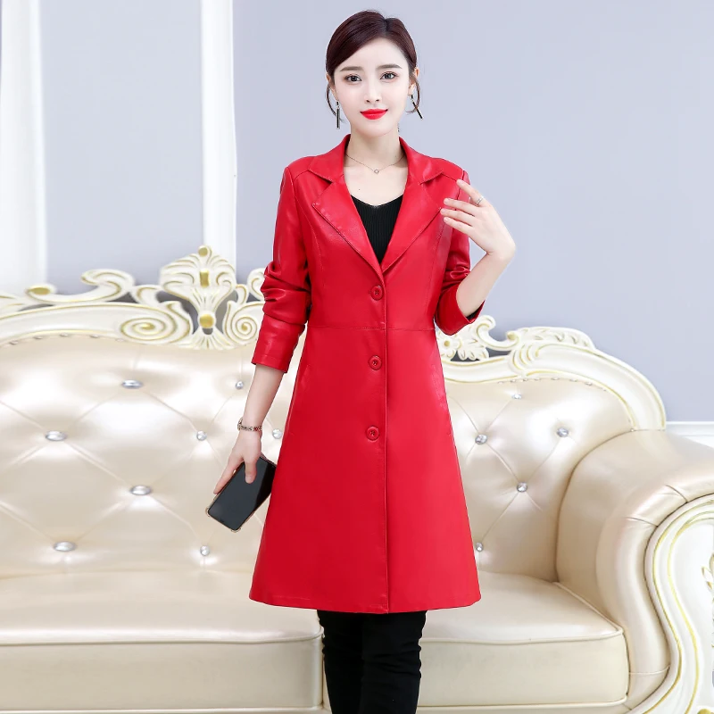 Women Black Elegant Faux Leather Jacket M-5XL 2019 New Ladies Slim Ventilation Washed PU Leather Trench Coats Female Windbreaker
Women Black Elegant Faux Leather Jacket M-5XL 2019 New Ladies Slim Ventilation Washed PU Leather Trench Coats Female Windbreaker