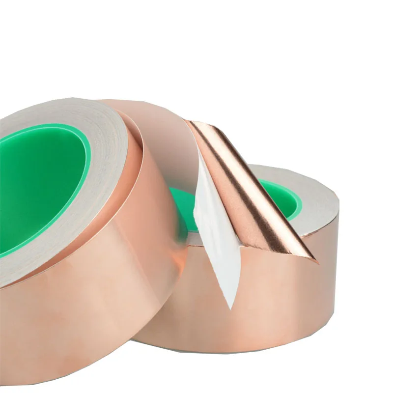 Double Sided Conductive Pure Copper Foil Tape For Magnetic Radiation Electromagnetic Wave Adhesive Shielding Tape
Double Sided Conductive Pure Copper Foil Tape For Magnetic Radiation Electromagnetic Wave Adhesive Shielding Tape