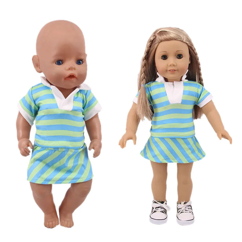 Популярное Полосатое платье, одежда подходит для 18-дюймовых американских и 43 см новорожденных, кукол Nenuco, аксессуары для одежды
Популярное Полосатое платье, одежда подходит для 18-дюймовых американских и 43 см новорожденных, кукол Nenuco, аксессуары для одежды