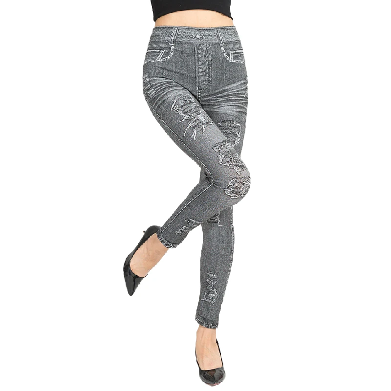 Sexy Ninth Leggings Women Imitation Jeans Spring Streetwear Fashion Straight Pencil Pants Gray Sweatpants Casual OL Vintage 2021 
Sexy Ninth Leggings Women Imitation Jeans Spring Streetwear Fashion Straight Pencil Pants Gray Sweatpants Casual OL Vintage 2021